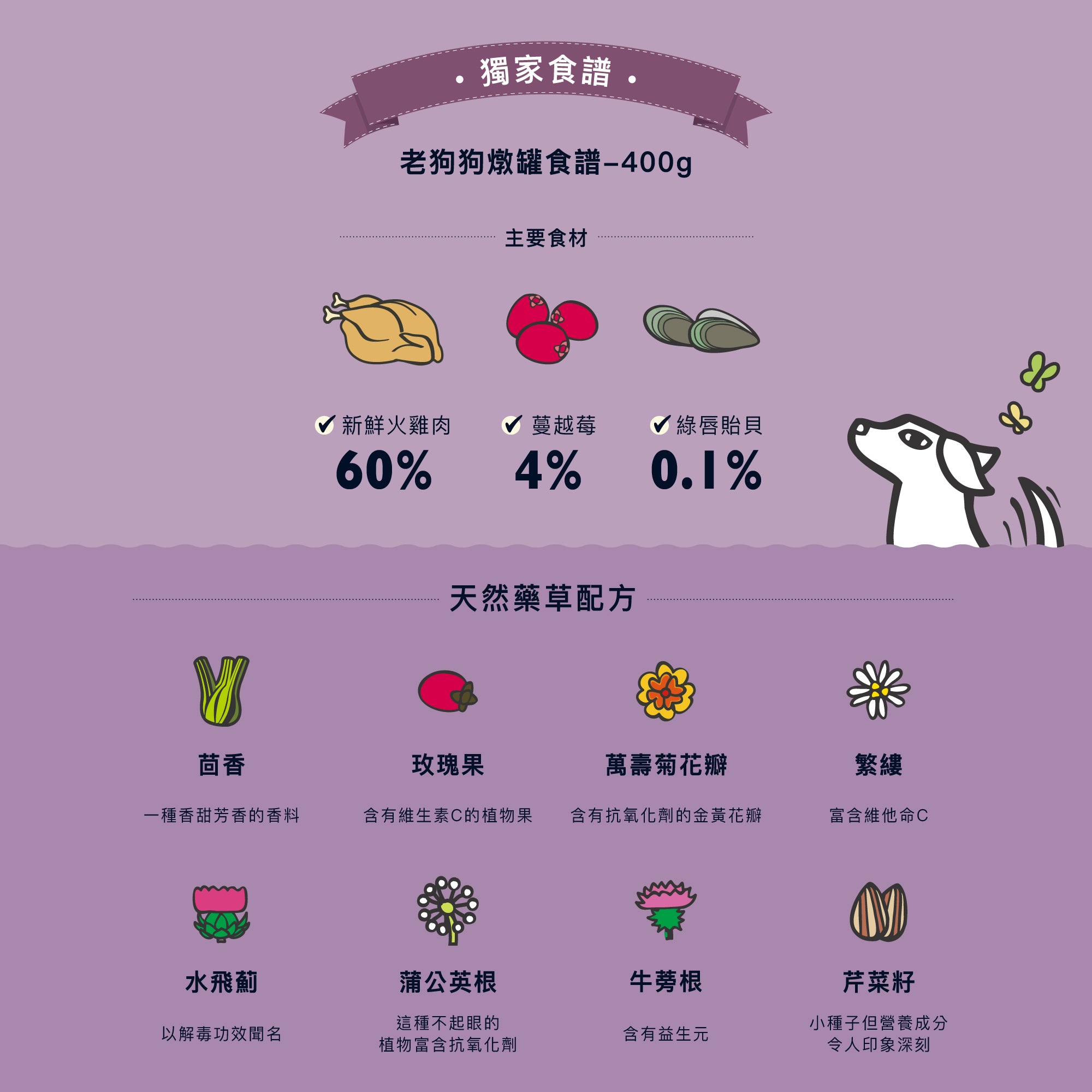 老狗狗燉罐食譜(犬) 400g