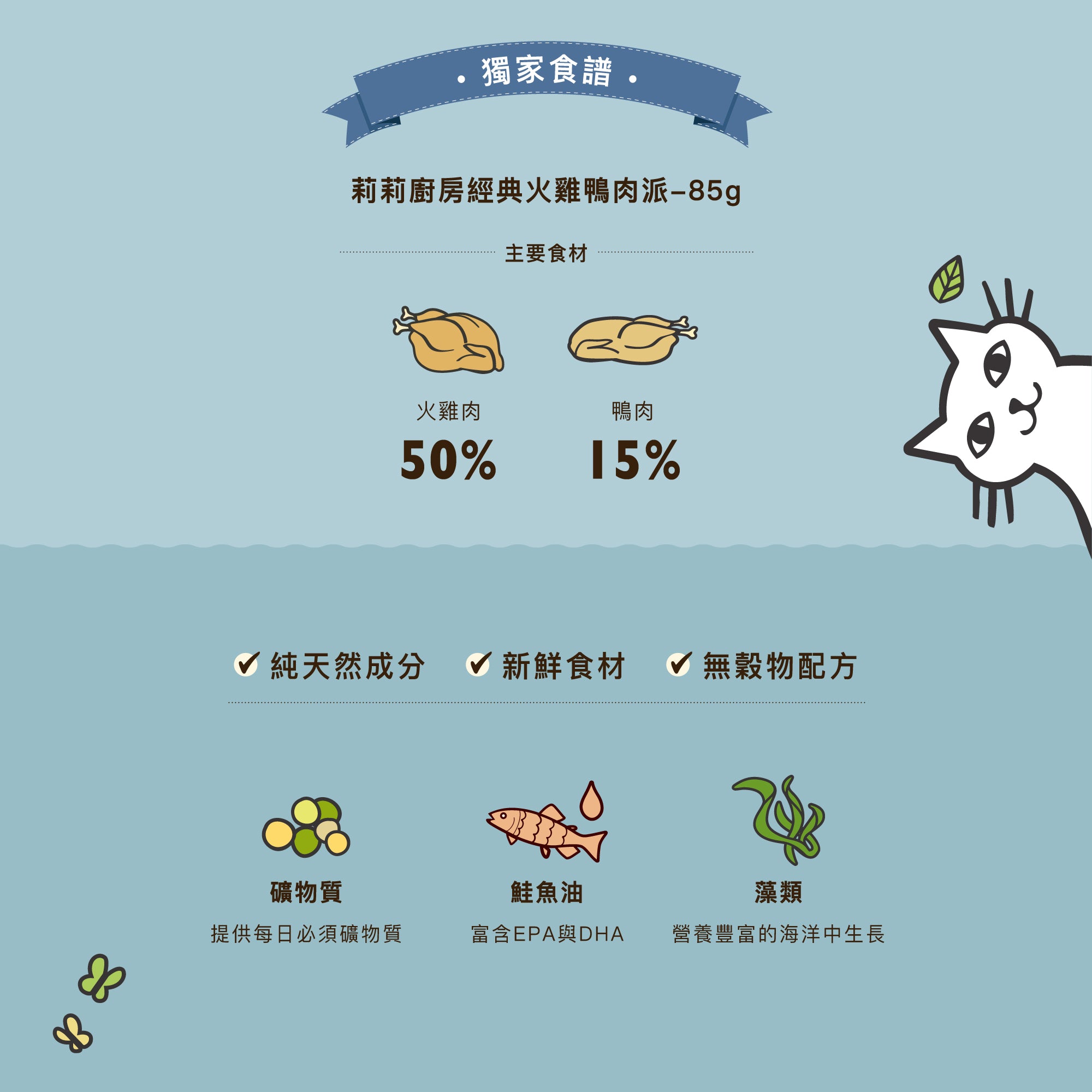 經典火雞鴨肉派(貓) 85g