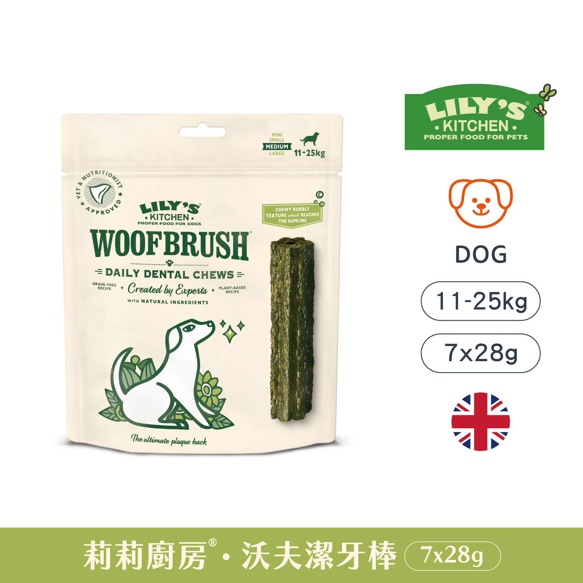 沃夫潔牙棒(犬) 中型多入包 7x28 克