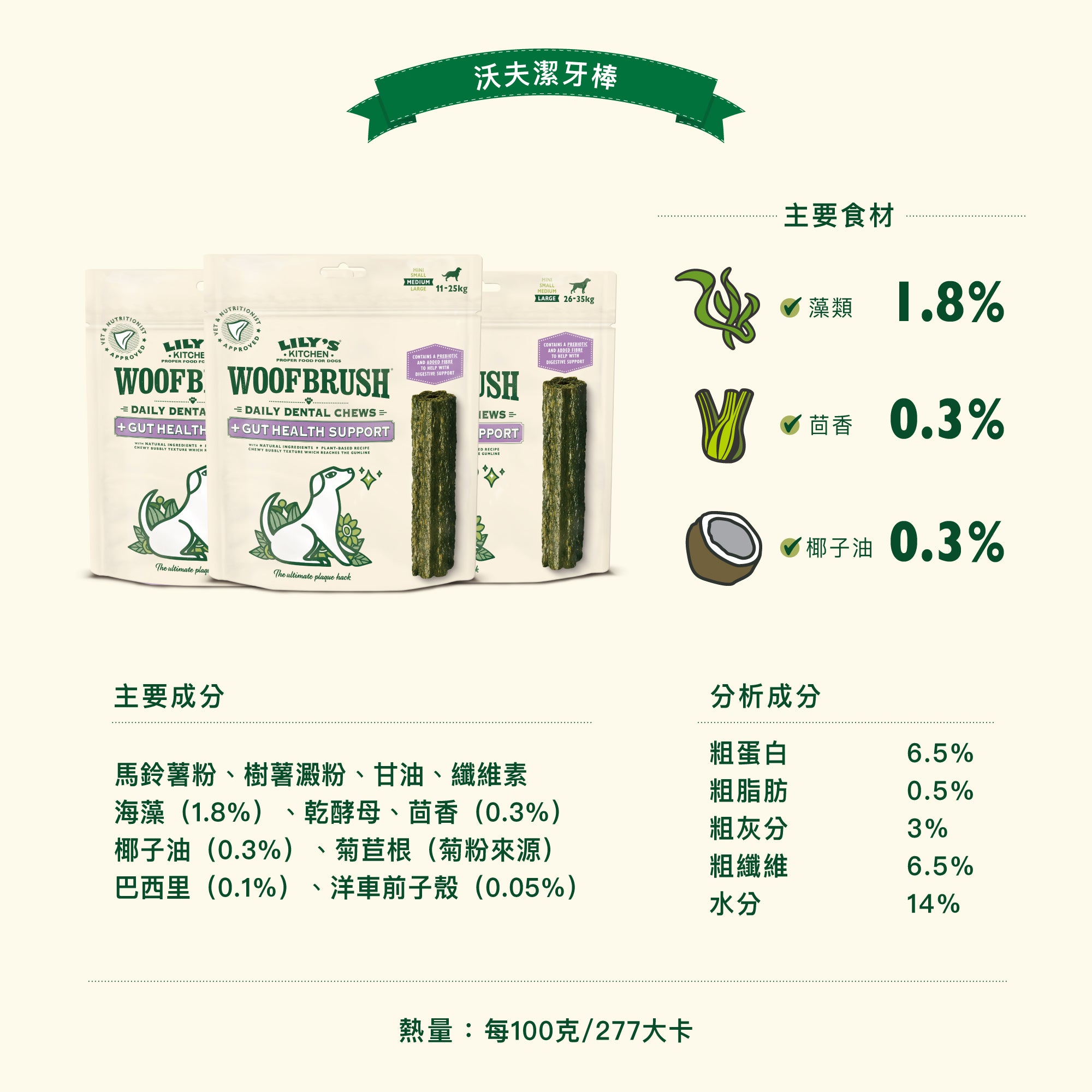 三包組🦷腸胃中型沃夫潔牙棒(犬)