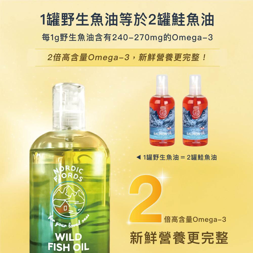 【Nordic Fjords挪威灣】100%挪威原裝進口高階版野生魚油300ml 防UV噴頭裝