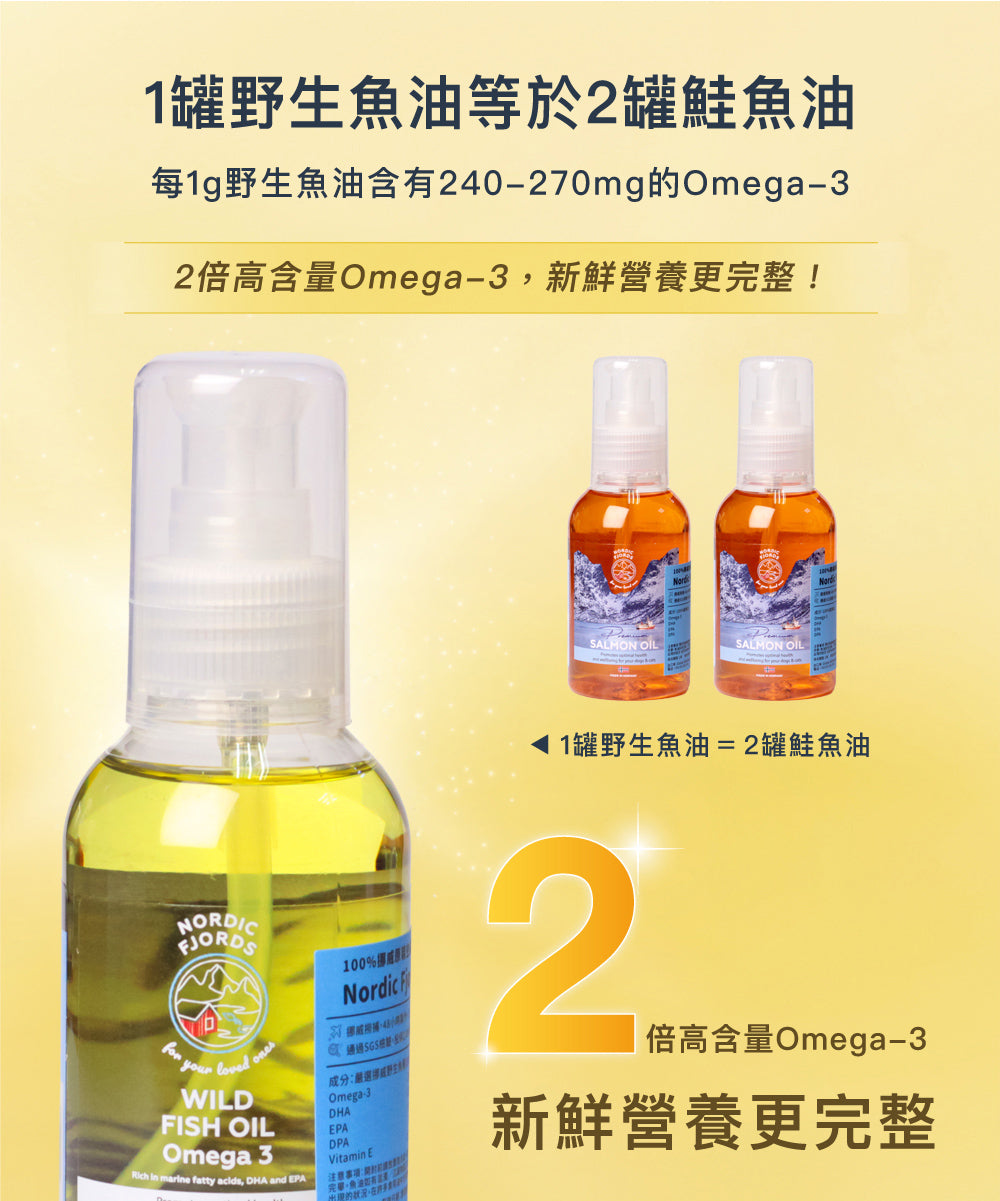 鮭魚100ml*4+野生魚油100ml*5