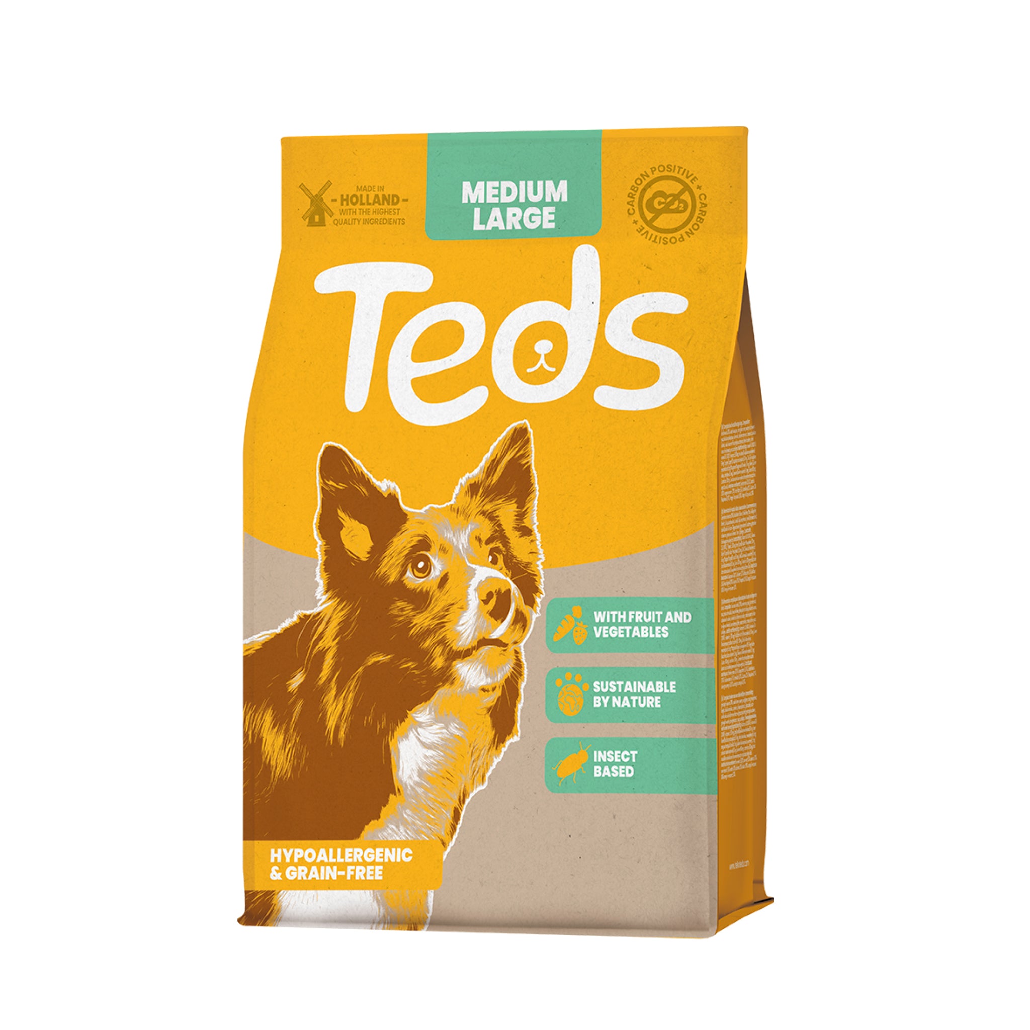 【泰德昆蟲Teds】荷蘭原裝進口低敏昆蟲蛋白飼料 - 中/大型犬